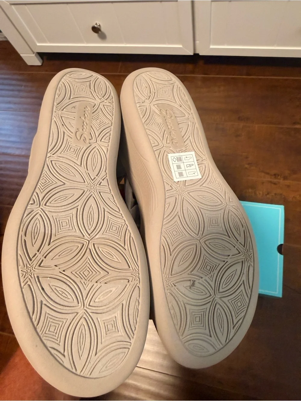 NWT Martha Stewart for Skechers Women’s Knit Slip-On Wedge Sandals - Taupe